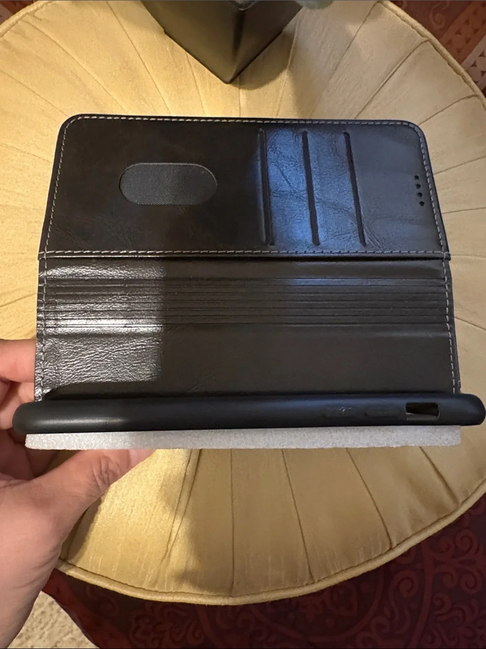 NWT Brown Faux Leather iPhone 13 Wallet Case